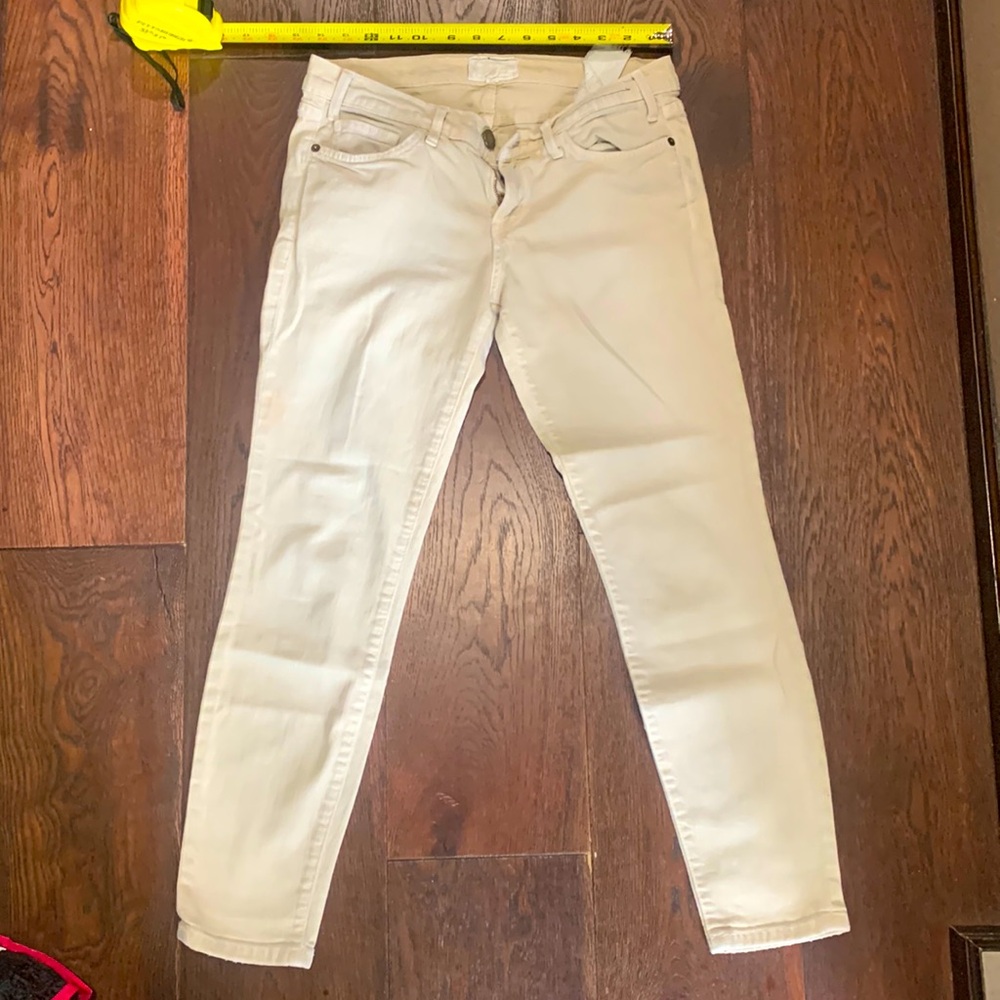Current Elliot slightly Cropped Skinnies in color Pebble